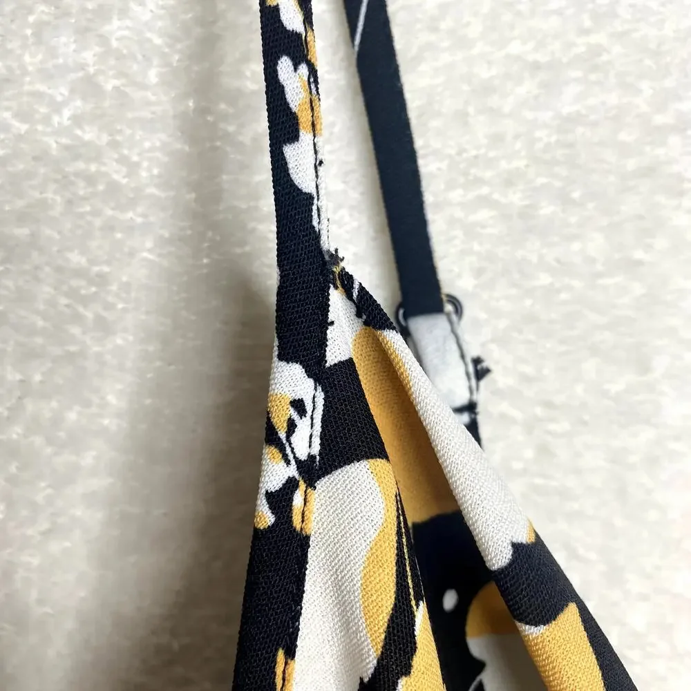 Lulus I Wanna Be Yours Floral Sleeveless Mini Slip Dress XL Black Cowl Neck - Picture 5 of 11